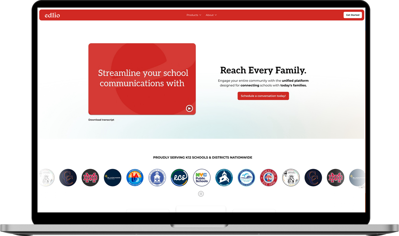 Edlio Website Redesign